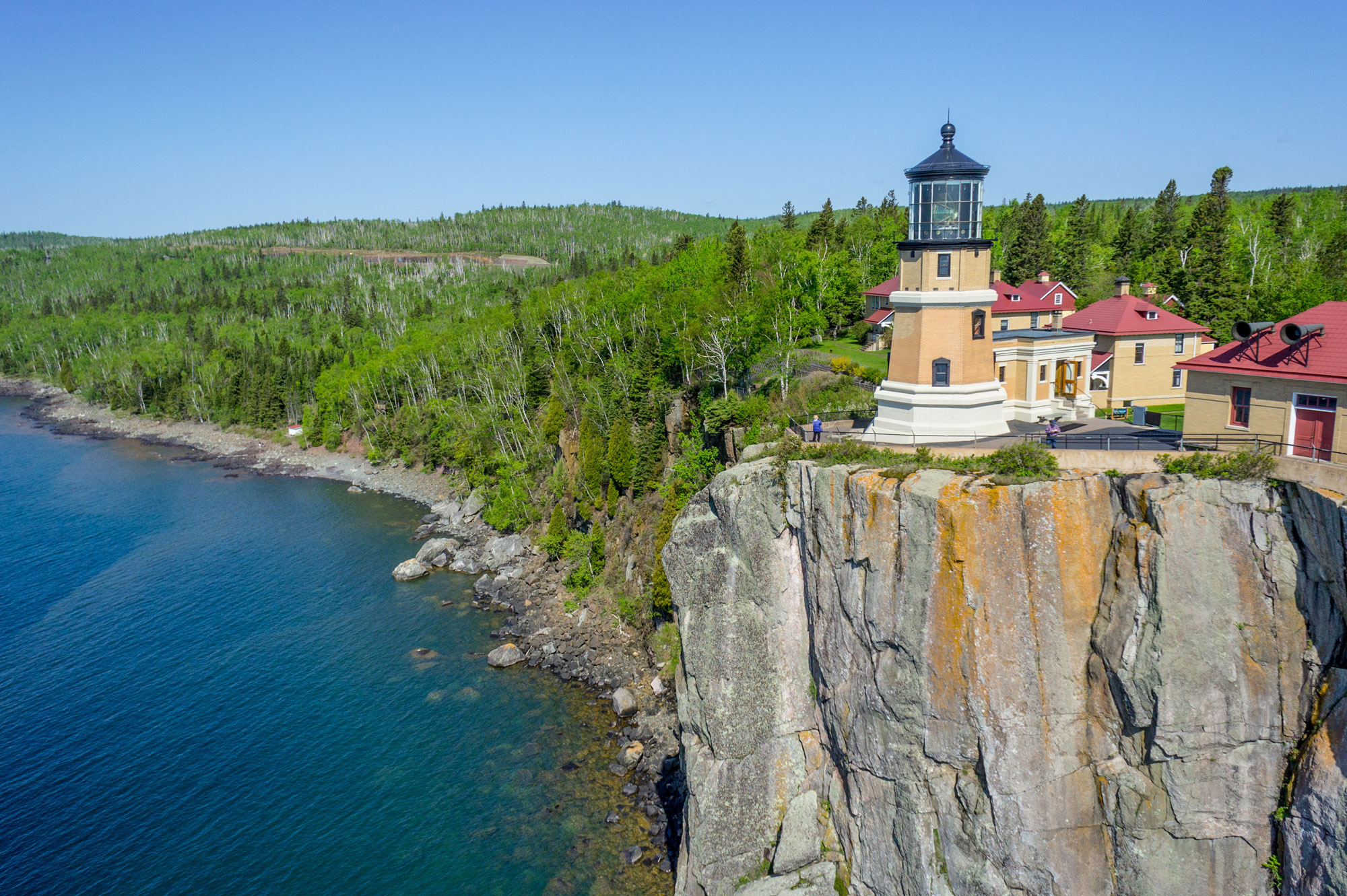 Split Rock Lighthouse located on the shore of Lake Superior.